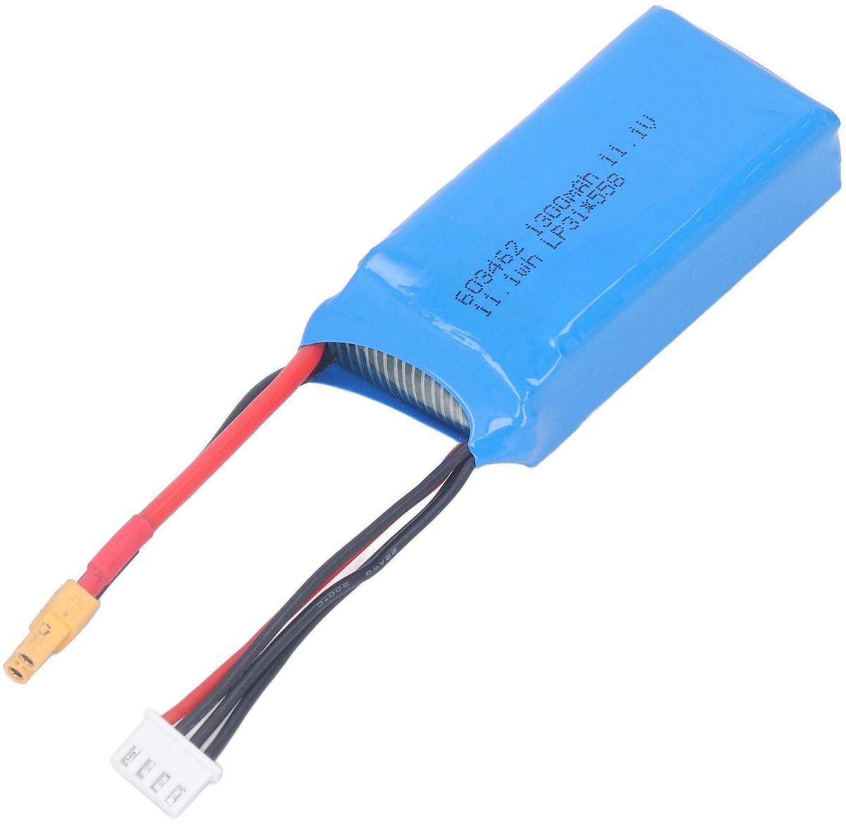 XK X450-accu, 11,1 V 1300 mAh lithium lichtgewicht RC-zweefvliegtuig Lipo-accu met verlengde accuduur, draagbaar ontwerp en ingebouwde overbelastings- en kortsluitbeveiliging