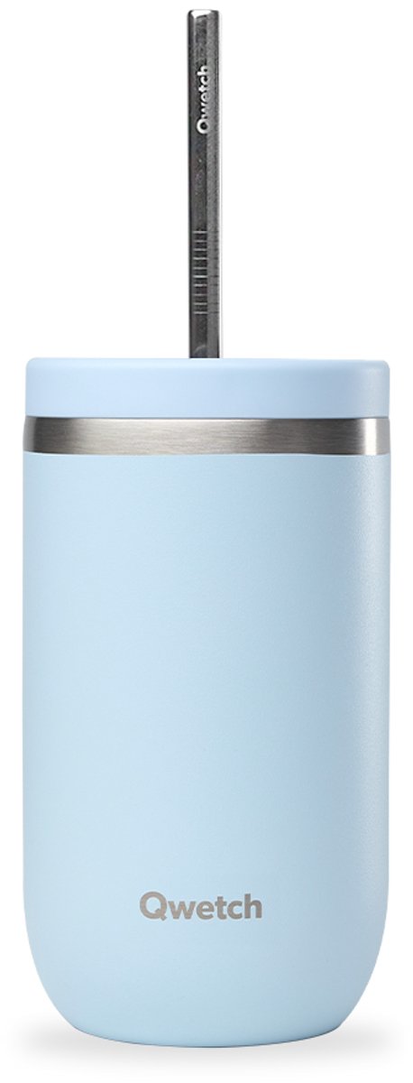Qwetch - Cold Cup isotherm - Pastel Blauw- 470ml
