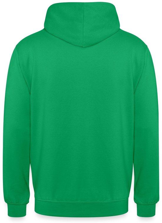 Groene hoodie, achterkant.