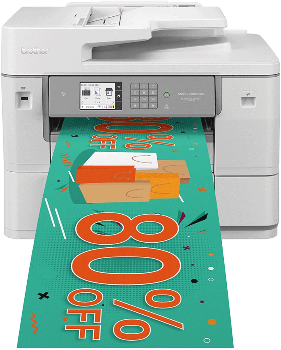 Brother MFCJ6959DWRE1 ALL IN ONE PRINTER geschikt voor A3, A4 en banners printer