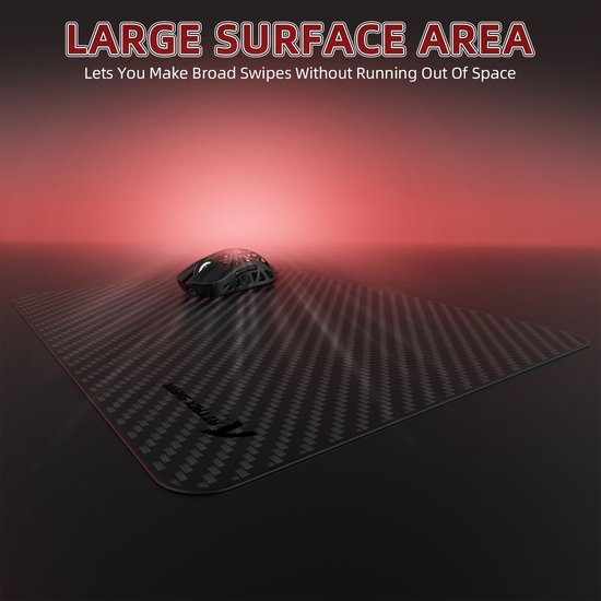 ATTACK SHARK CM04 Carbon Fiber eSport Gaming Mousepad - Ultradun ontwerp - 36*28 CM - Koolstofvezel