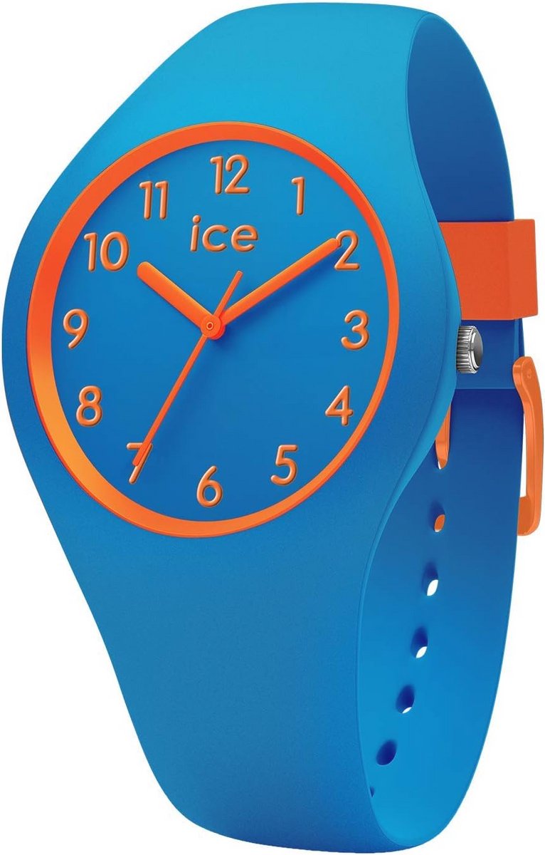 Blauwe kinderen horloge met silicone band - Robot design