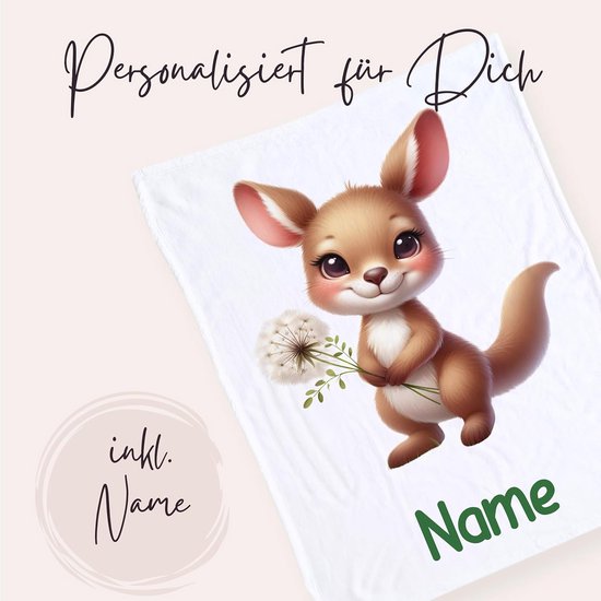 Gepersonaliseerde Babydeken met Diermotief - Een Uniek Cadeau voor Geboorte en Doop van Bulbby — afbeelding 5