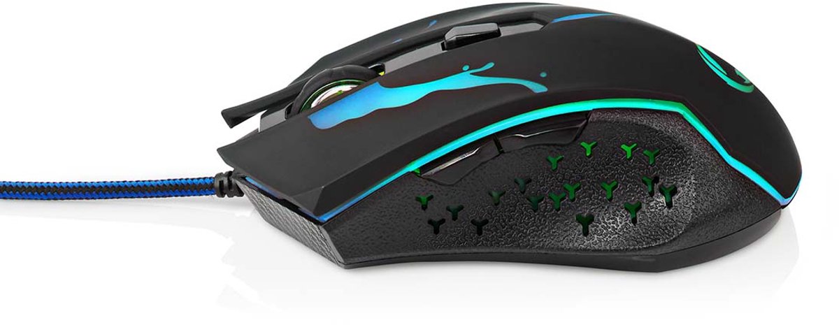 Nedis Gaming Muis - Bedraad - 1200 / 1800 / 2400 / 3600 dpi - Instelbare DPI - Aantal knoppen: 6 - Programmeerbare knoppen - Rechtshandig - 1.50 m - LED thumbnail 6