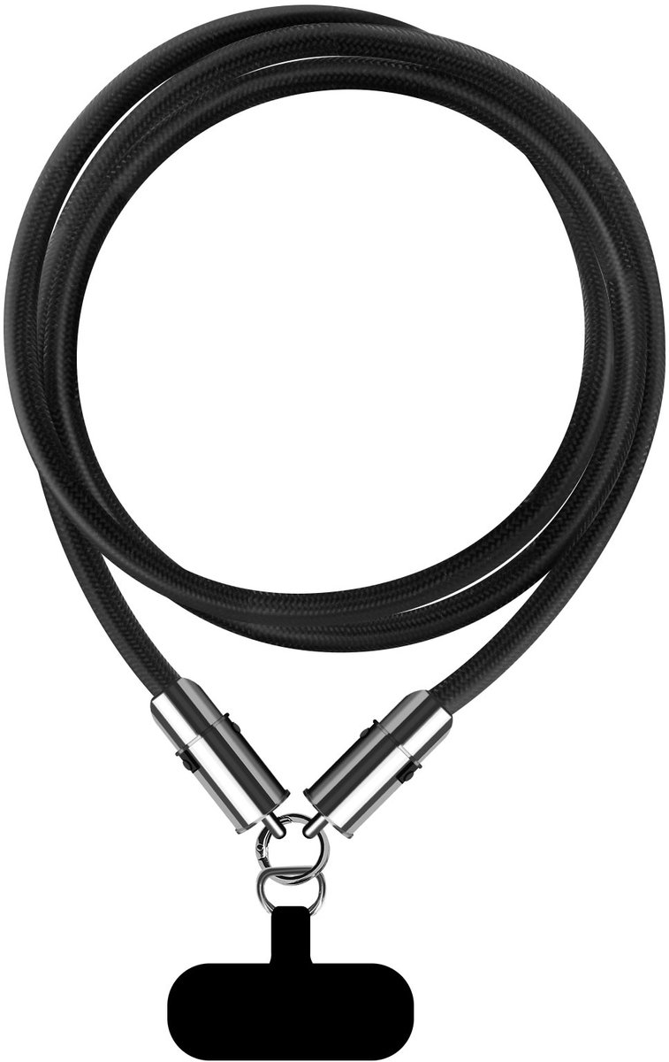 Avizar Choker kabel met USB C naar USB C connector lengte 1,2 m, Zwart