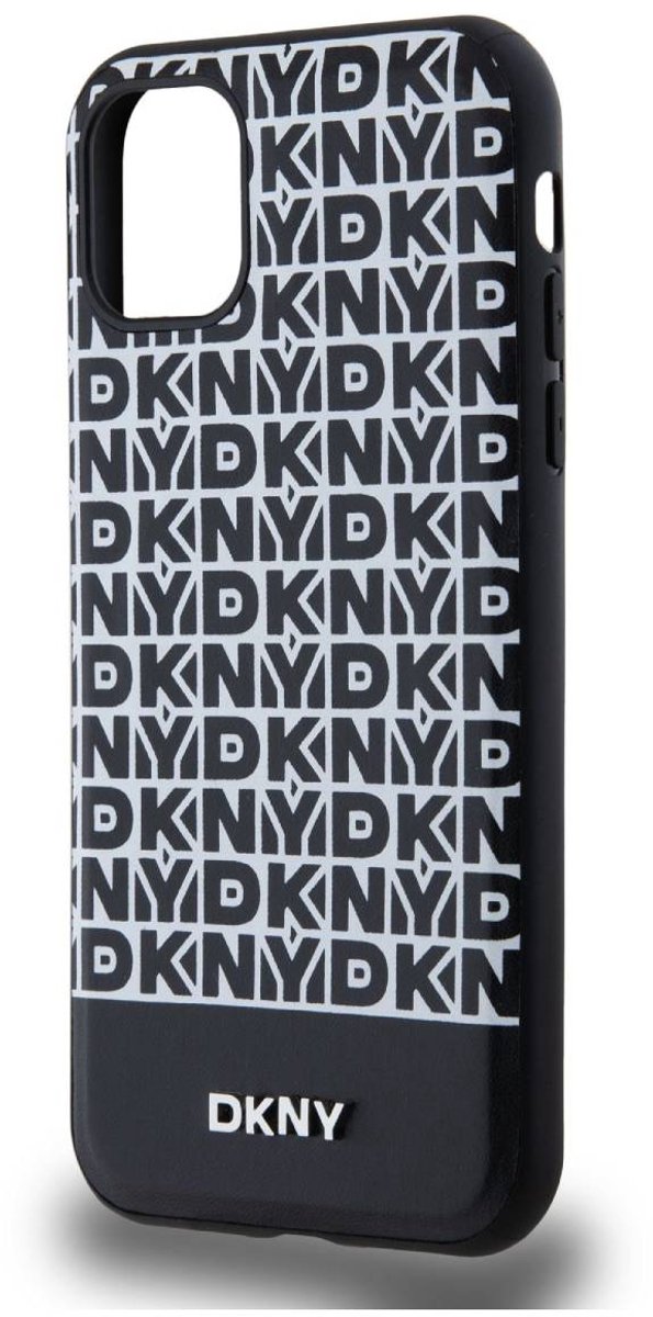 DKNY Repeat Bottom Stripe Back Case (MagSafe Compatible) - Geschikt voor Apple iPhone 11 (6.1") - Zwart