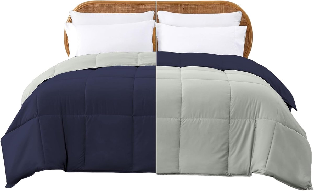 Famanu - Donzen dekbed twin size – Zilver