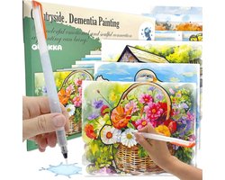 Dementie Activiteiten voor Senioren - Waterverf Schilderen - Creatieve Canvasspellen voor Ouderen