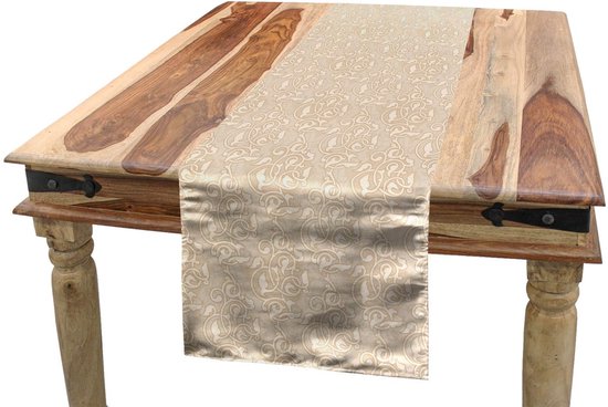 ABAKUHAUS Antique Chemin de Table – beige, polyester, 40x225 cm