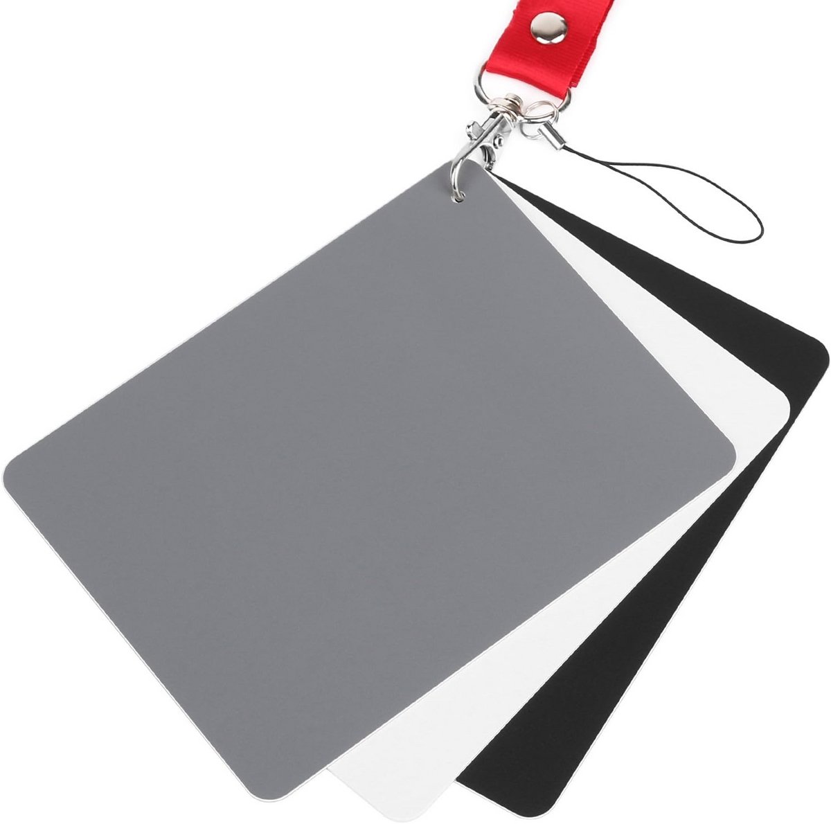 Witte balans kaarten set voor professionele fotografie - 18% grijs en zwart/wit
