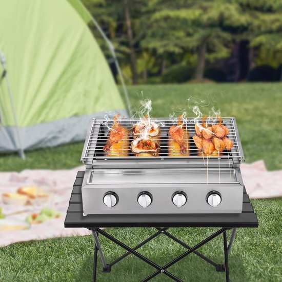 Pita Grill, Pita Oven, Salamander Quatfass met 2 branders, gas - 2de Hands winkelinventaris