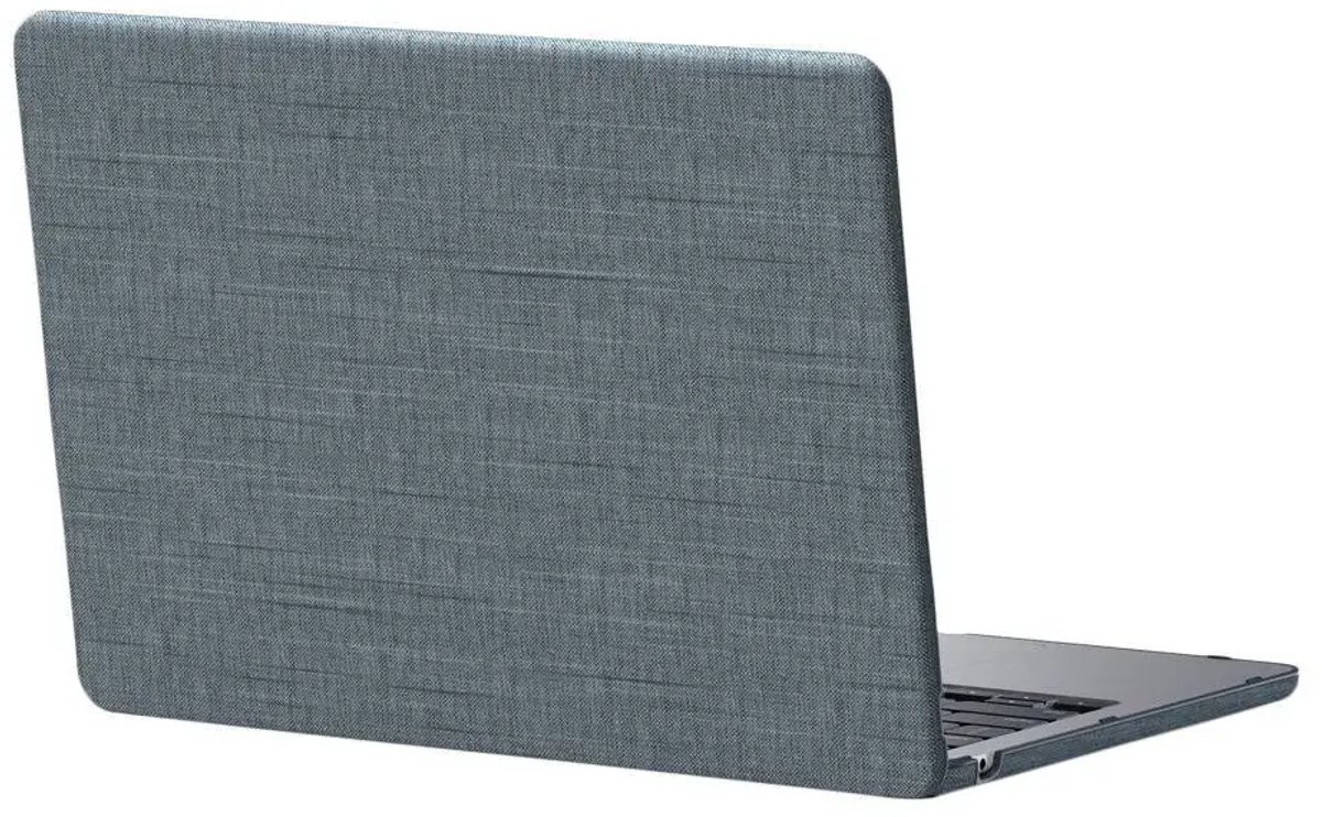 Eisenz Laptop Ultimate Hard Case - Macbook AIR 13 2018/2020 (A2337 M1 A2179 A1932) Laptop BumperCase TPU + Jeans Model - Grey