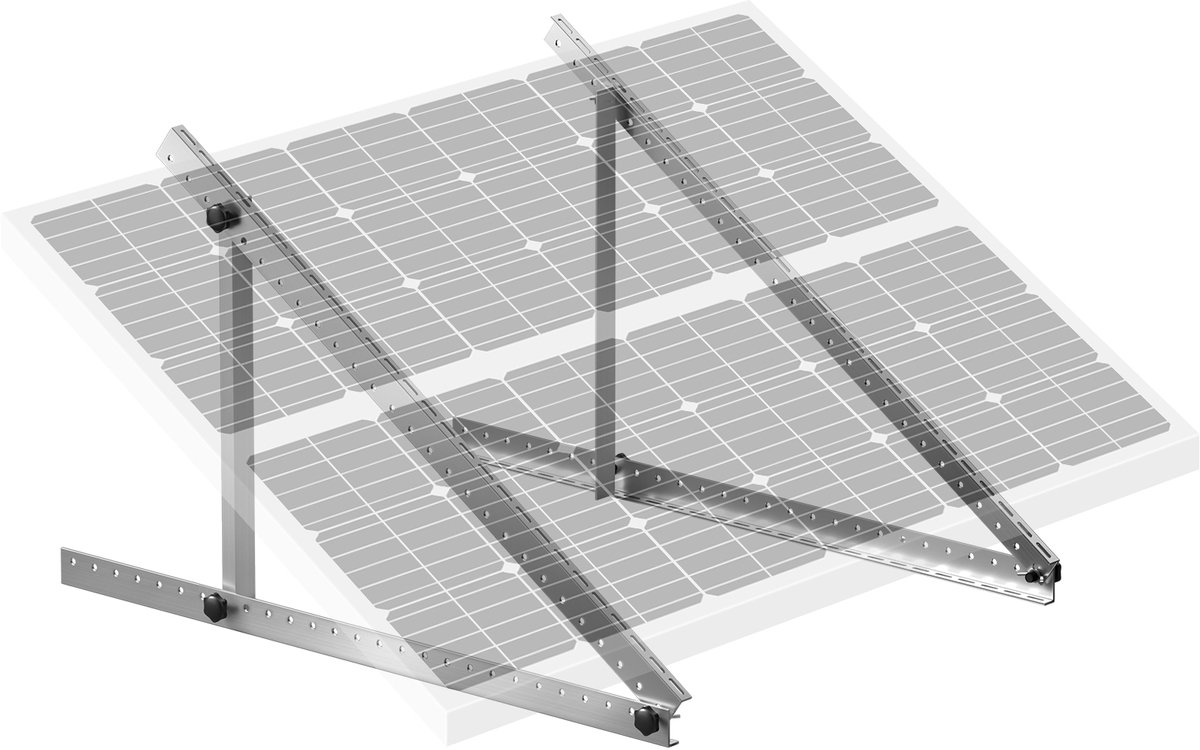 VEVOR 127cm Zonnepaneelbeugels Zonnepaneelbeugel Balkon Krachtcentrale 0-90°