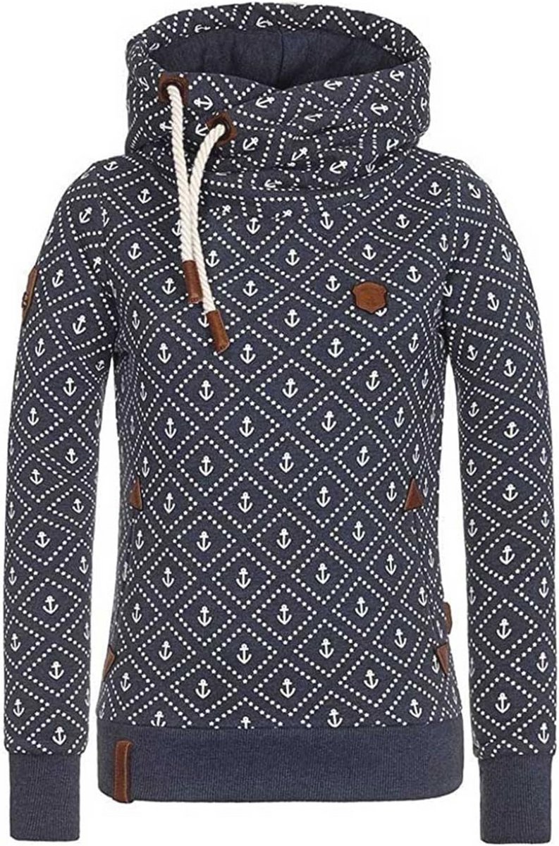 Dames Sweatshirts met Capuchon - Comfortabele Lange Mouwen en Print