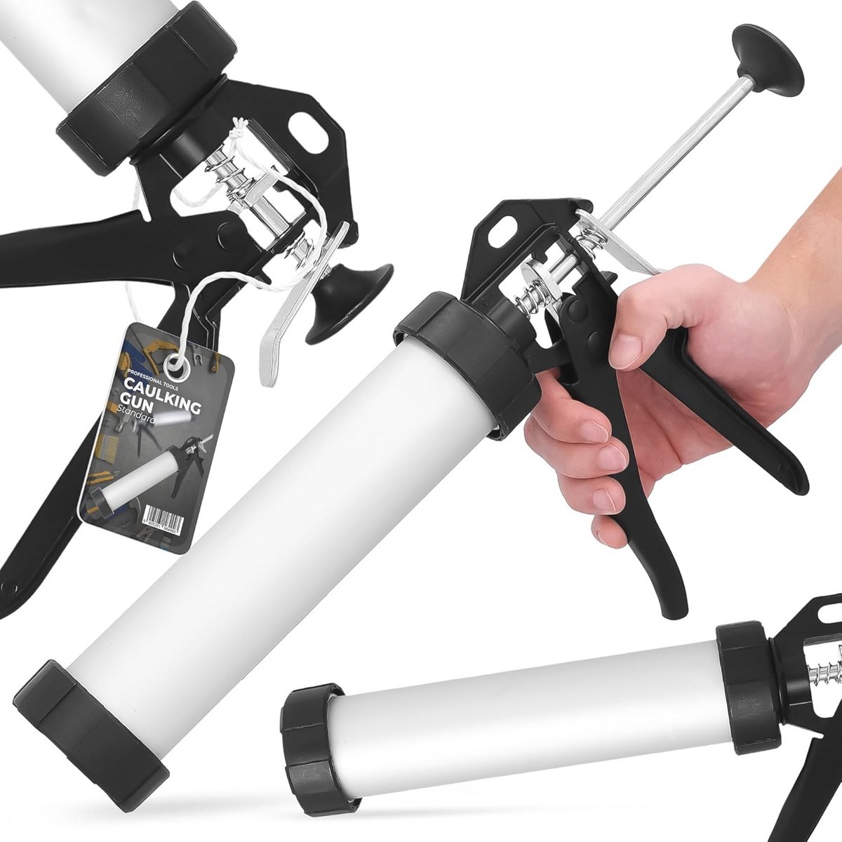 Patroonpistool voor Afdichten en Lijmen - Ergonomische Handgreep, Sterk Staal, Geschikt voor Silicone en Acryl