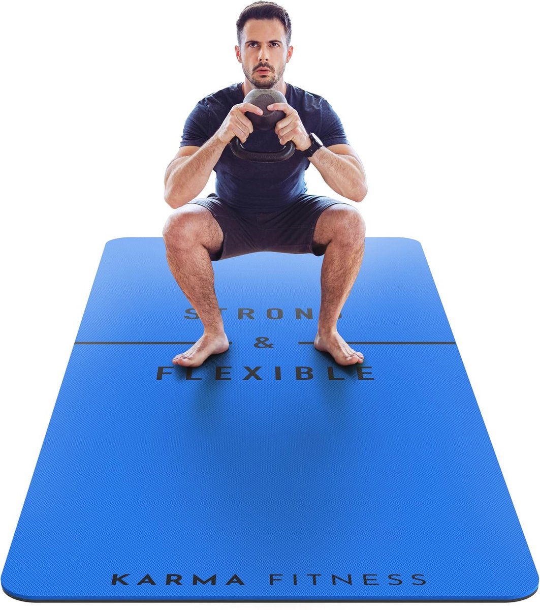 Extra brede en dikke yogamat voor thuisfitness en pilates
