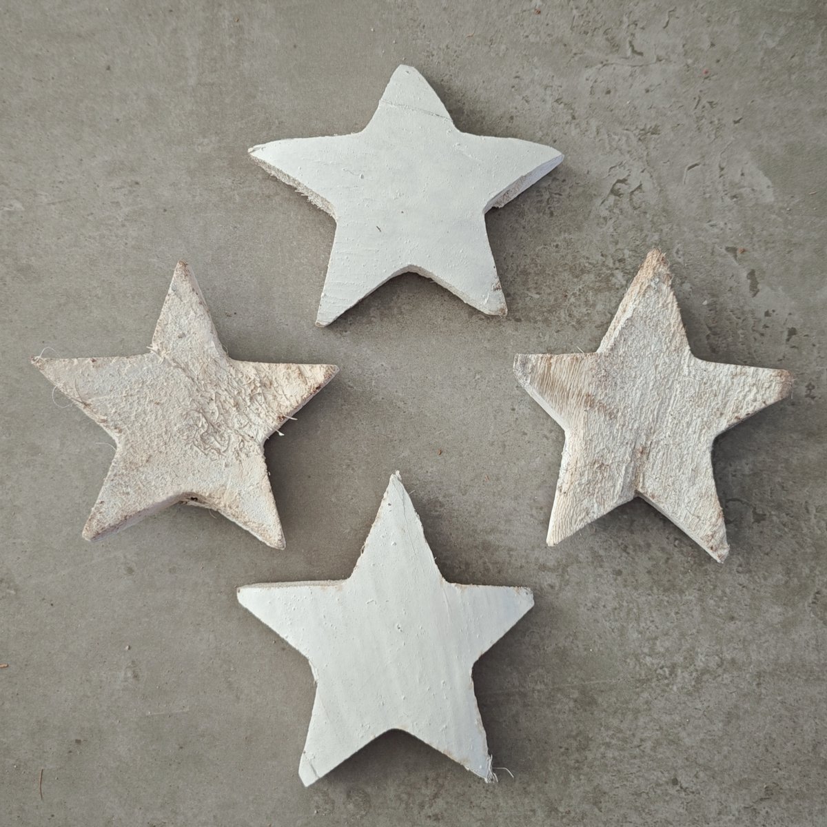 Coconut Star 12 Cm White 25 pcs - kerstdecoratie voor binnen - kerst - stukjes - decoratie - kerstster - kokos - coco - ster