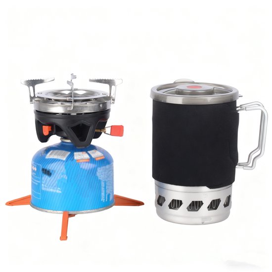 Campingkooksets-Camping koken apparatuur - All-in-one camping keukengerei - Outdoor koken gerei 900ml - Camping en reizen - Outdoor koken water fornuis - Picnic - Wandelen - Camping - Wandelen - Opslagzakken van Lixada — afbeelding 2