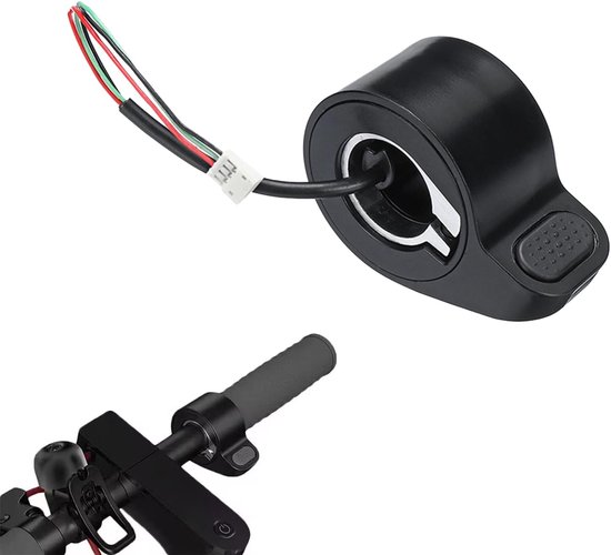 Duimgas elektrische step, duimgashendel, vervangende duimgasgreep voor e- scooter, thumb accelerator, compatibel met Xiaomi M365, duurzaam ABS-materiaal, antislip, snelle montage
