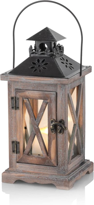 LED lantaarn - wit - ø12.5x20cm