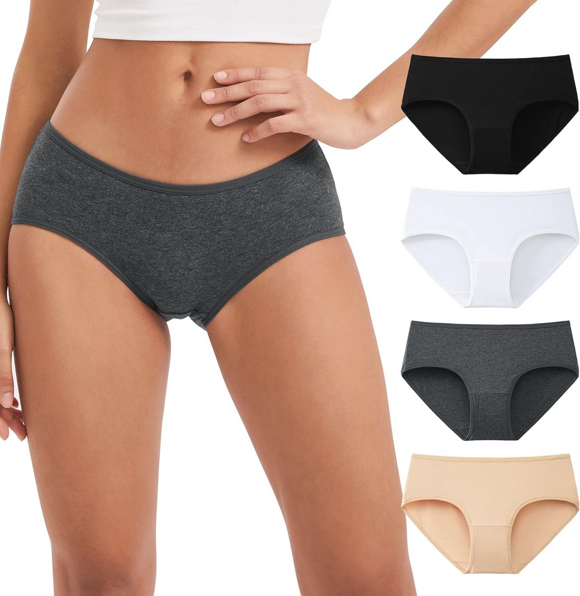 Comfortabele Katoenen Hipster Onderbroek voor Vrouwen - Set van 4