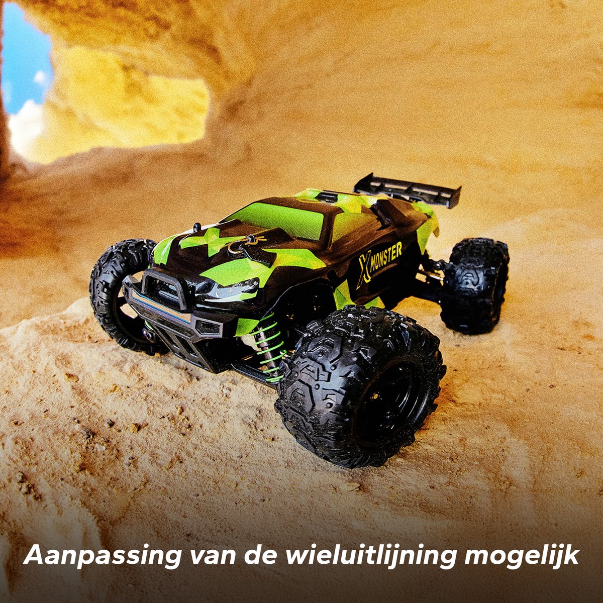 Overmax X-Monster 3.0 - RC Auto - 4x4 wielaandrijving - Schaal 1:18 - 30km/h - Bestuurbare Auto - Volwassenen & Kinderen - Afstandsbestuurbare Auto - Offroad Monstertruck — afbeelding 7