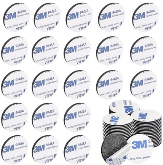 Acual Dubbelzijdige Tape 50 Stuks, Dubbelzijdige Kleefpads EVA Schuim, Extra Sterk Dubbelzijdig Plakband Zelfklevende Pads, Zelfklevende Pads Wit voor Huis Kantoor Auto(Rechthoek Rond Vierkant