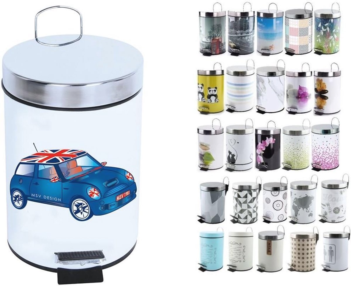 Mini Pedal Afvalemmer - 3 Liter Met Verwijderbare Binnenemmer