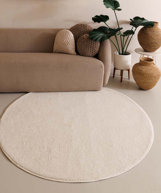 KEAOZVFE Ronde vloerkleden - wasbaar rond tapijt, antislip zachte