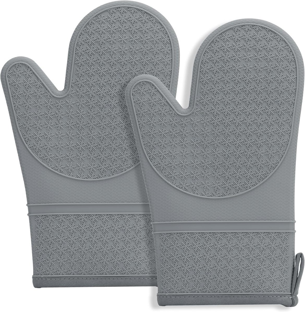 Silicone Oven Mitts - Heat-Resistant Double Layer Gloves for Kitchen, Baking and Barbecue
