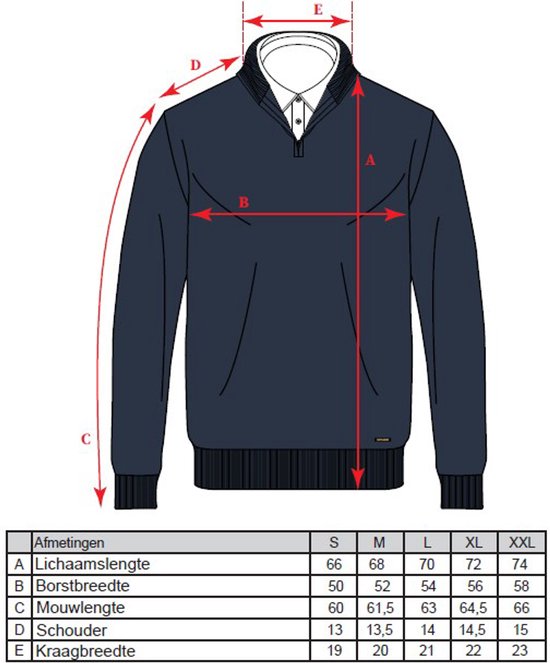 Cappuccino Italia - Pull Homme Mock Zip Pullover - Rouge - Taille XL