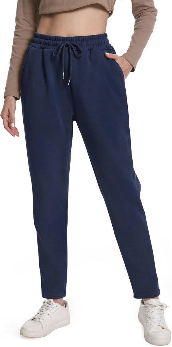 Dames Sherpa gevoerde fleece joggingbroek met zakken voor winterse activiteiten