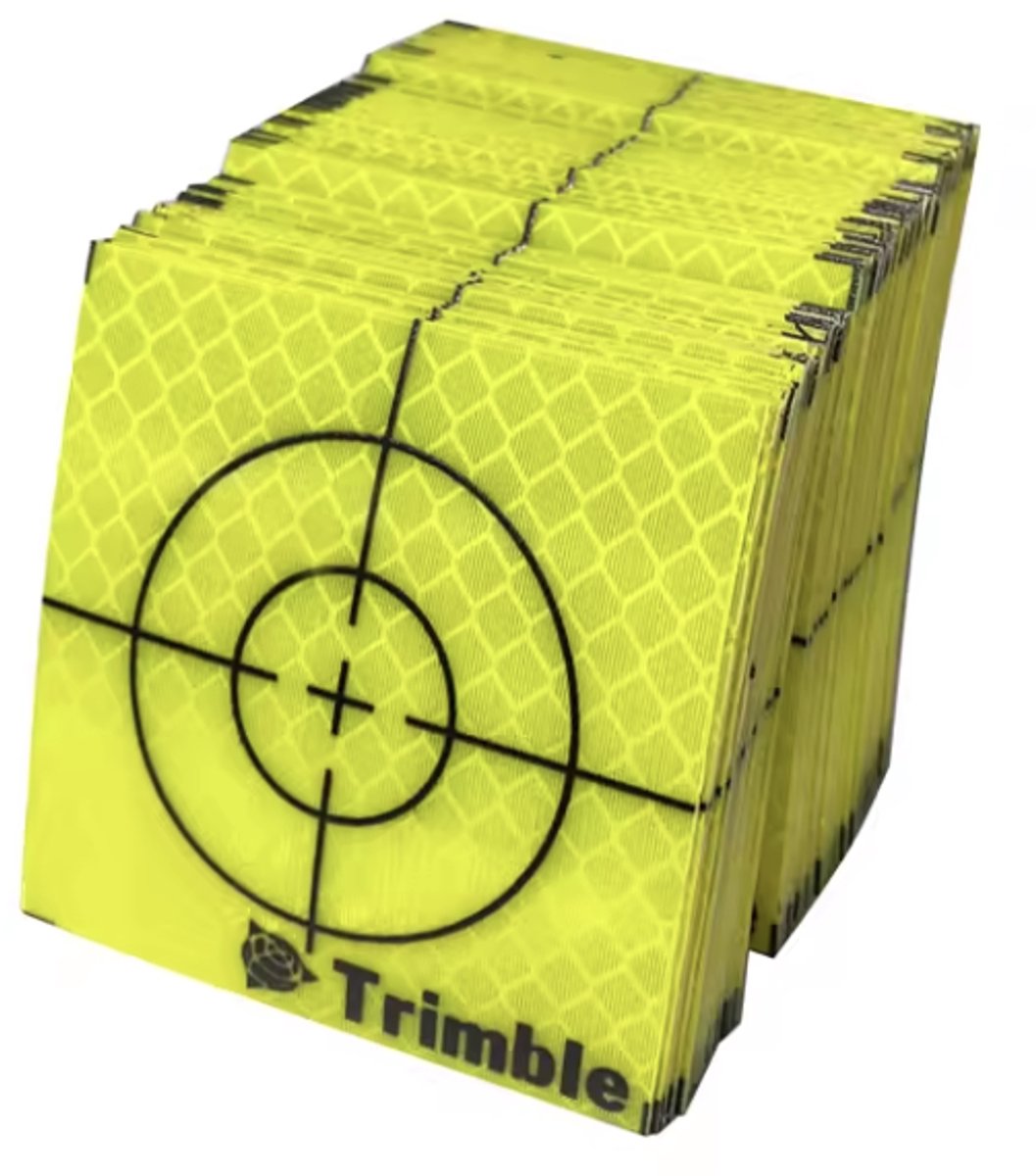 Meetsticker Trimble - 40x40mm - Geel