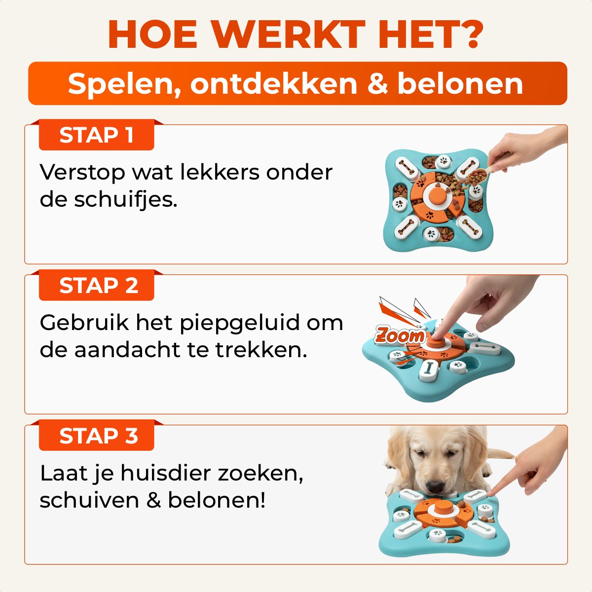 Vacht Vreugde Hondenpuzzel - Level 2 Intelligentie - 1 Stuk - Small thumbnail 4