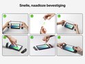 Stapsgewijze instructies voor het bevestigen van een screenprotector op een Nintendo Switch 2.