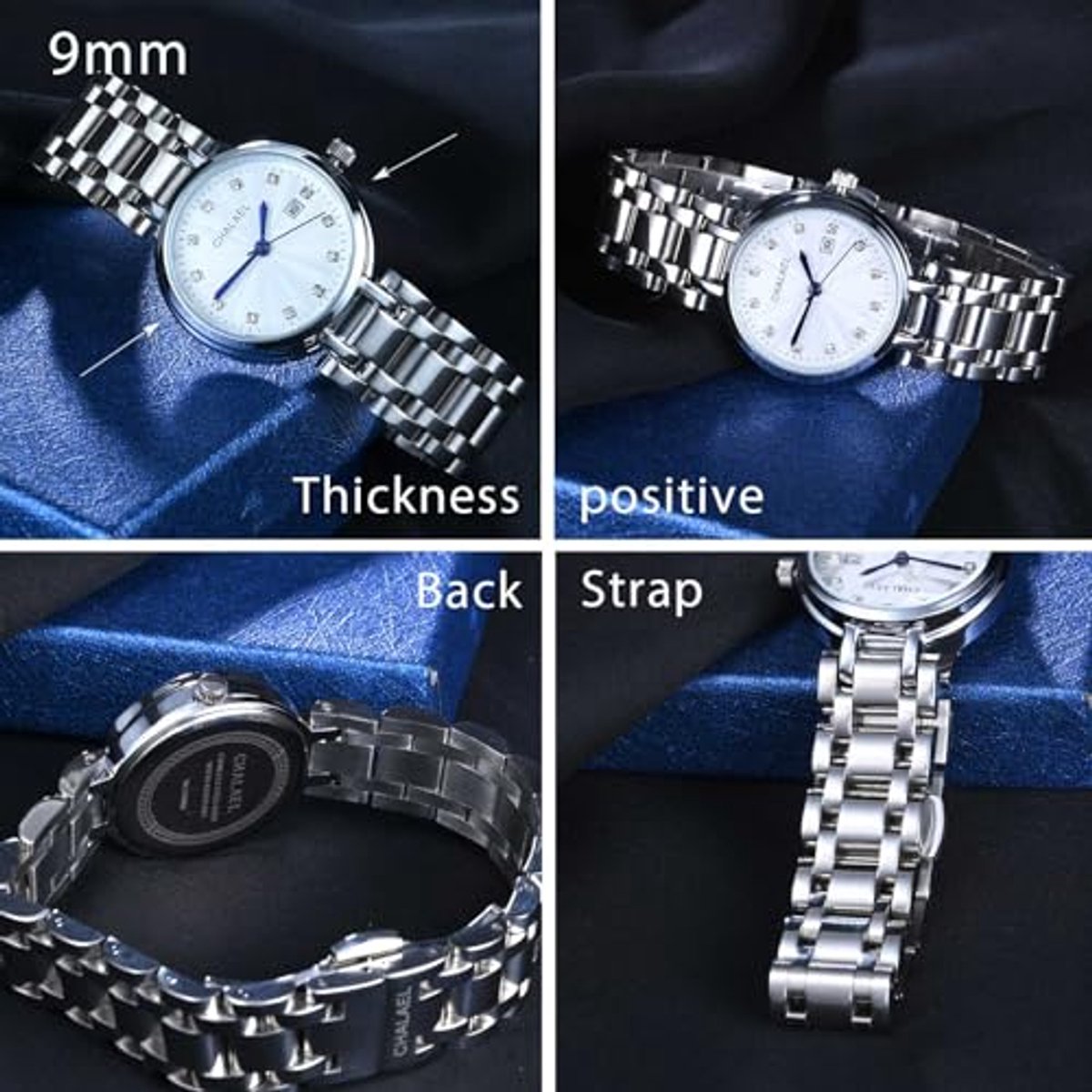 Dames Quartz Horloge Ronde Zilveren Analoge Horloge Met Eenvoudige Wijzerplaat Roestvrijstalen Armband Klassiek Minimalistisch