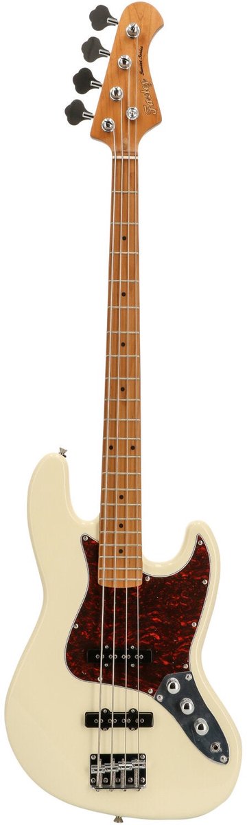 Fazley Sunset Series Jellyfish 4 Olympic White elektrische basgitaar met gigbag