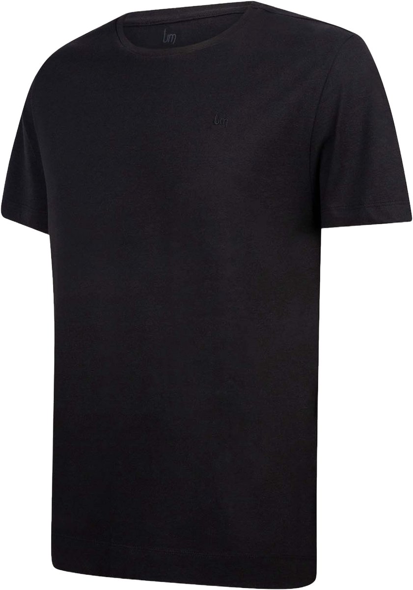 Undiemeister T Shirt Heren - Casual Fit - Ronde Hals - Mellowood Tencel - Volcano Ash (Zwart) - Maat 3XL