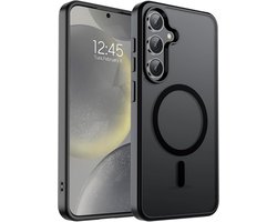 Ntech - Hoesje Geschikt voor Samsung S24 / S25 Hoesje Mat Zwart – Transparant Bumper Hoes - Geschikt voor MagSafe hoesje Samsung S25 / S24 – Slank & Schokbestendig