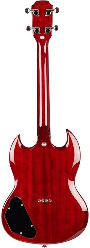 Flight ALMPIOTECR Pioneer Ukulélé électrique ténor - Rouge cerise