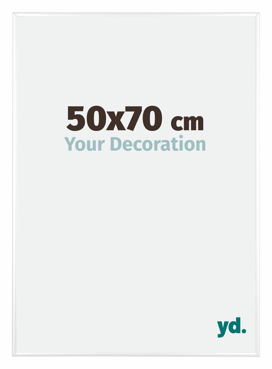 Your Decoration - Puzzellijst 50x70 cm - Wit Hoogglans - Puzzellijst 500-1000 stukjes - Aluminium Fotolijst - Kent