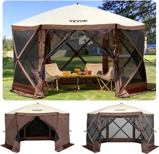 tuintent opvouwbare paviljoen feesttent pop-up tent 8 personen 3,66x3,66x2,4m | NL