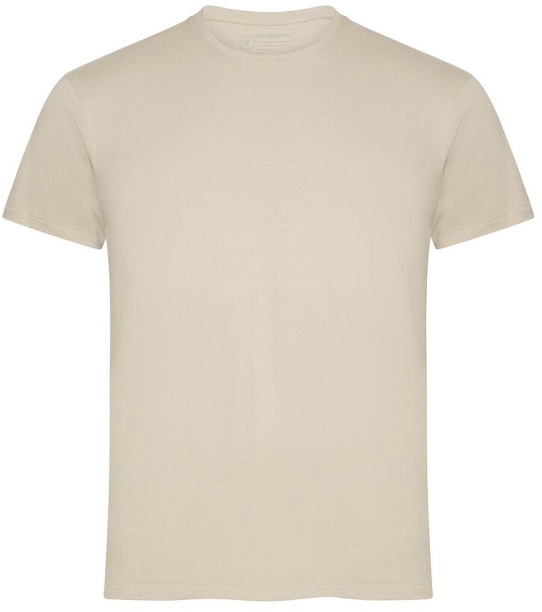 Cutter & Buck Manzanita Roundneck Heren 353408 - Beige Onbedrukt - XL