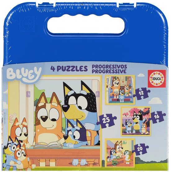 Educa - Bluey Progressieve Koffer - Puzzel - Vanaf 3 jaar - 25 stukjes - Sinterklaas Cadeautjes van Educa — afbeelding 5