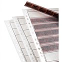 Stapel Hama negatiefhoezen, A4 formaat, met fotorolletjes erin.