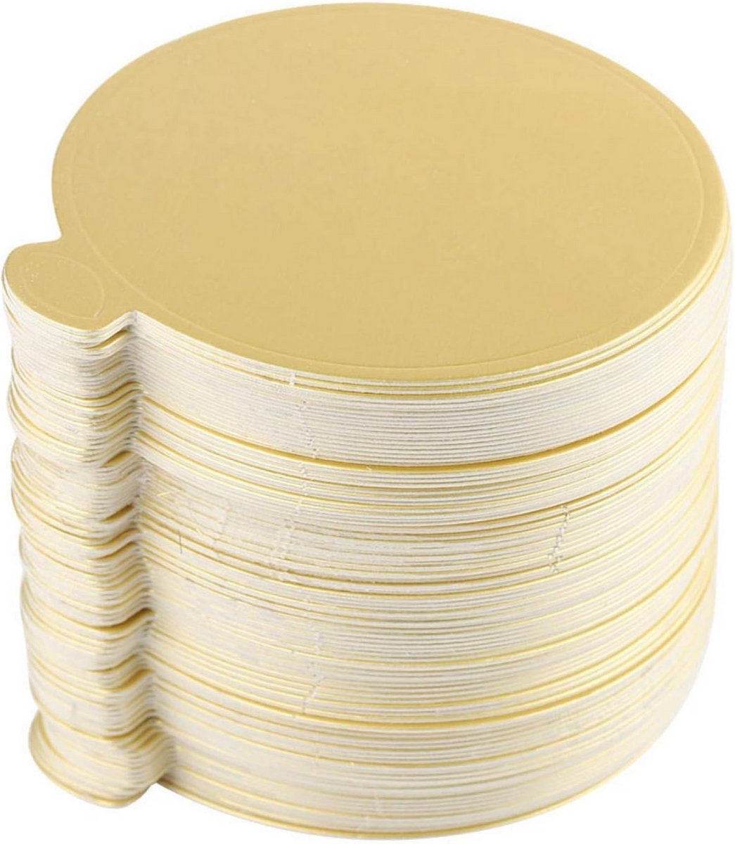 100x Ronde Gouden Cake Boards voor Taart, Cupcakes en Desserts - 9 cm