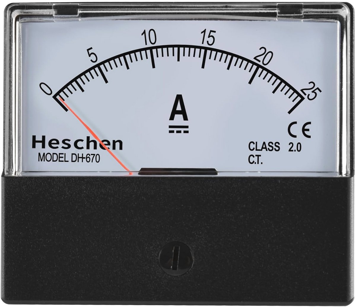 Rechthoekige Ampèremeter Tester DC 0-25A
