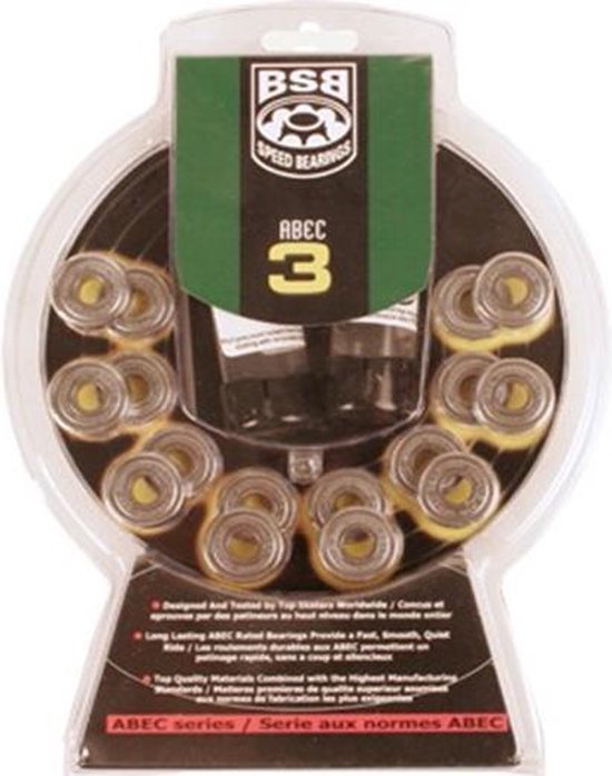 Inline skate lagers BSB Abec 3 (16pack)