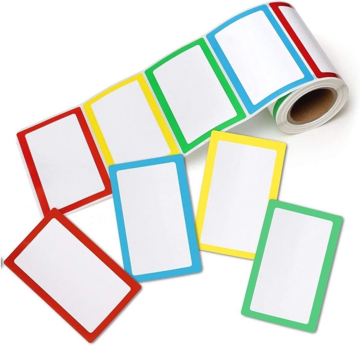 Kleurrijke Naam Stickers voor Kleding, Kantoor en School - 200 Stuks