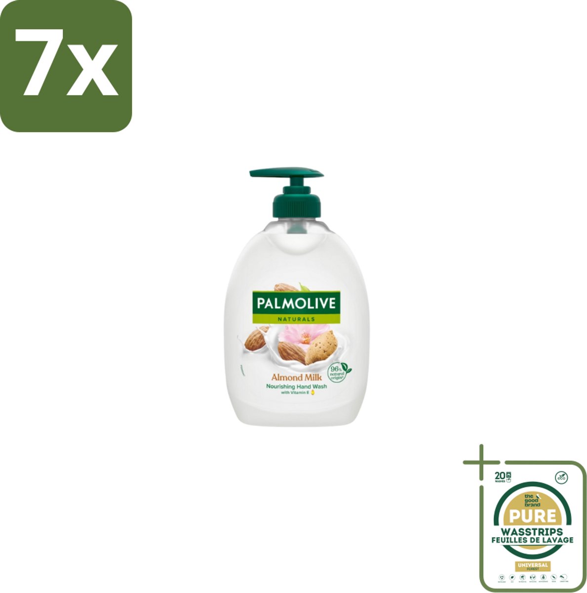 7 x Palmolive - Handzeep - Met Pomp - Almond Milk - 500ml - Grootverpakking - Kabel - Kabels - Kabelsysteem